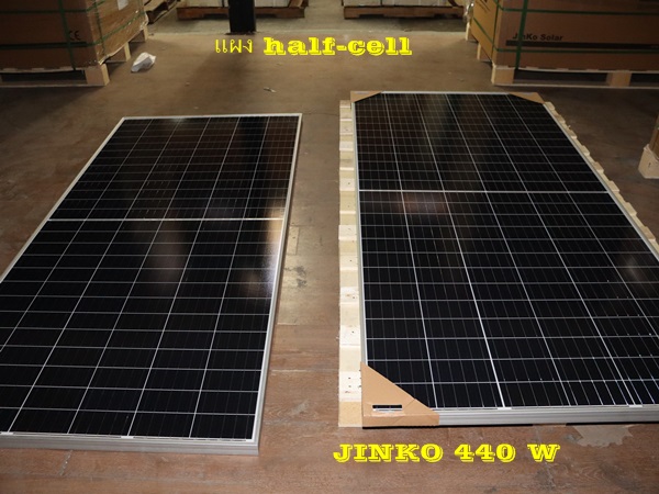 แผงโซล่าเซลล์ 440 วัตต์ MONO Half Cell 440W JINKO